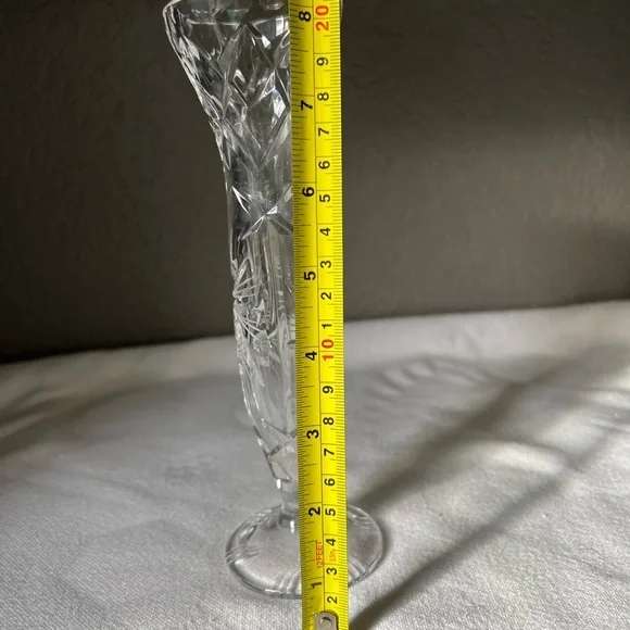 vintage Bohemian cut crystal bud vase. - Picture 2 of 10